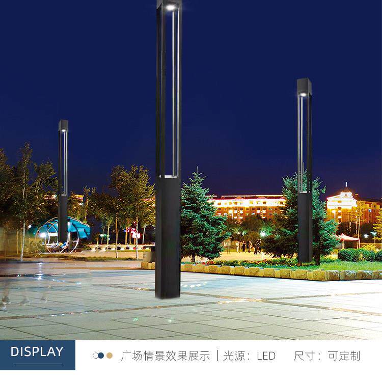 景观灯户外方形景观灯柱3米公园小区太阳能led防水新中式庭院路灯