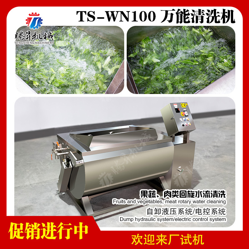 万能洗菜机 全自动小型涡流翻筐清洗机 食堂蔬菜排骨清洗设备