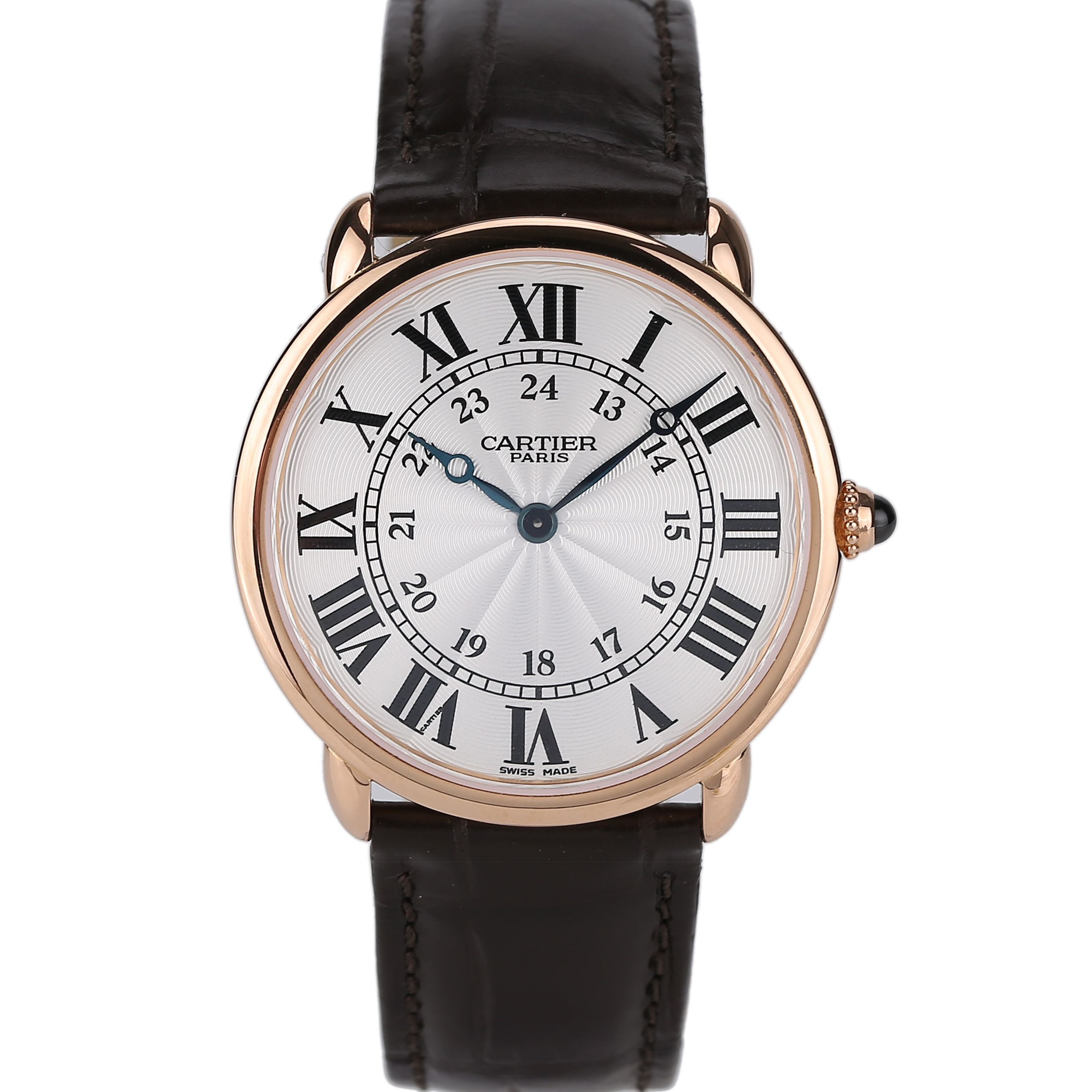 [9.8新]卡地亚RONDE DE CARTIER18K玫瑰金手动机械腕表W6800251