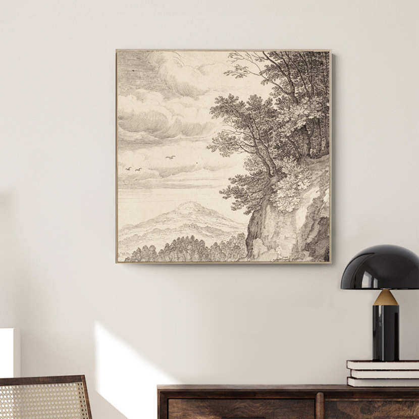 侘寂风装饰画中式风景复古文艺挂画客厅玄关餐厅卧室床头壁画,家居饰品,现代装饰画,淘宝优惠券,粉丝福利购,淘宝优惠卷