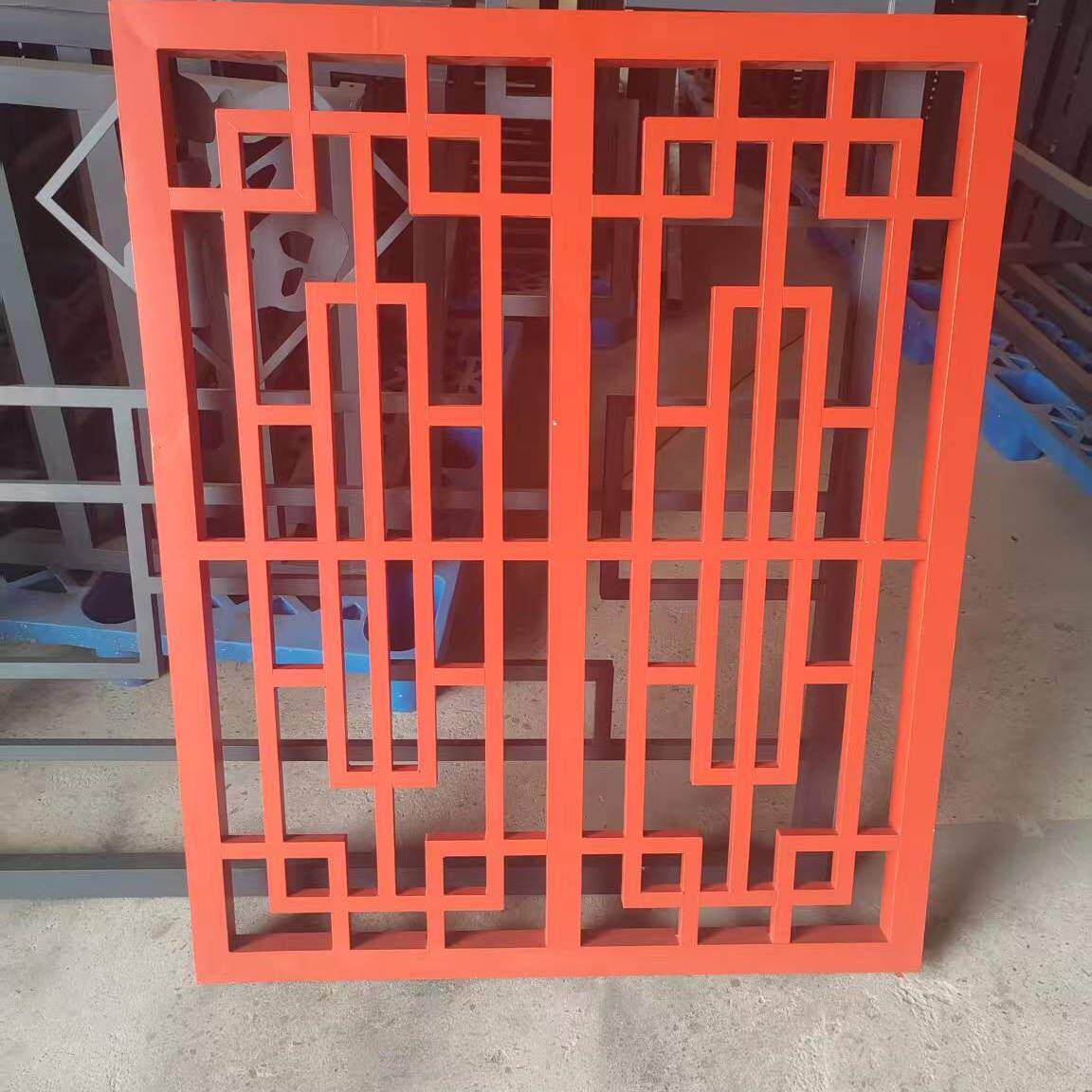 铝合金窗花格栅中式铝花格栅护栏室内铝屏风铝挂落铝隔断栏杆厂家