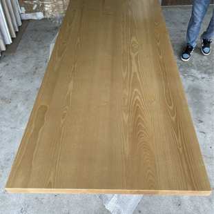 白蜡木木板实木板材桌面板整张电脑书桌餐桌吧台原木红橡木桌板面