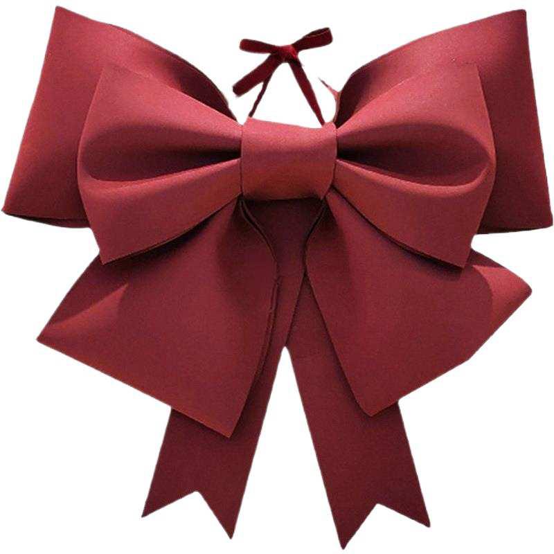 厂家门店圣诞墙饰墙上装饰网红蝴蝶结墙巨型橱窗蝴蝶结墙壁婚