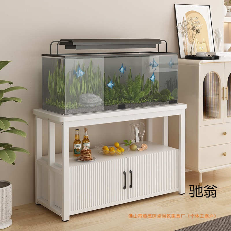 鱼缸底柜家用客厅鱼缸架子水族箱承重金属鱼缸底座柜子多层置物架