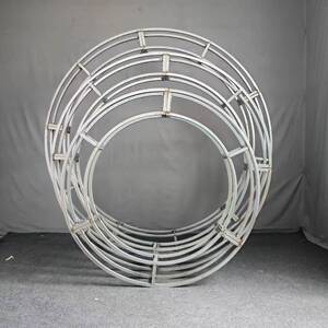 圆新款婚庆道饰具铁艺架镀锌双层环行圆形流苏装桁123123架吊环吊