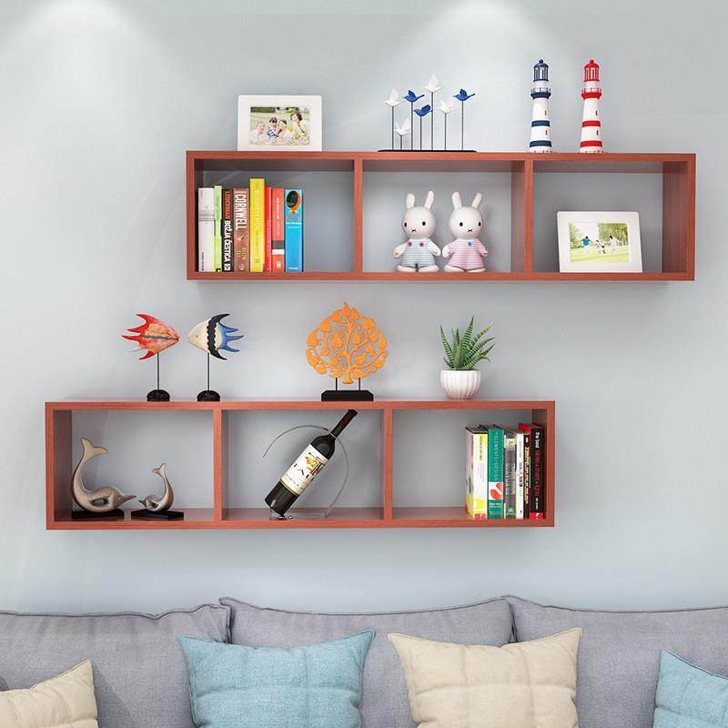 书架新款铮舍卫生间墙上装饰创意吊柜墙壁柜儿童壁挂隔板挂板架