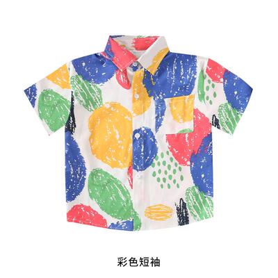 高档童港式表演服装印花衬衫儿小学啦啦幼儿生园毕业队班摄影表演