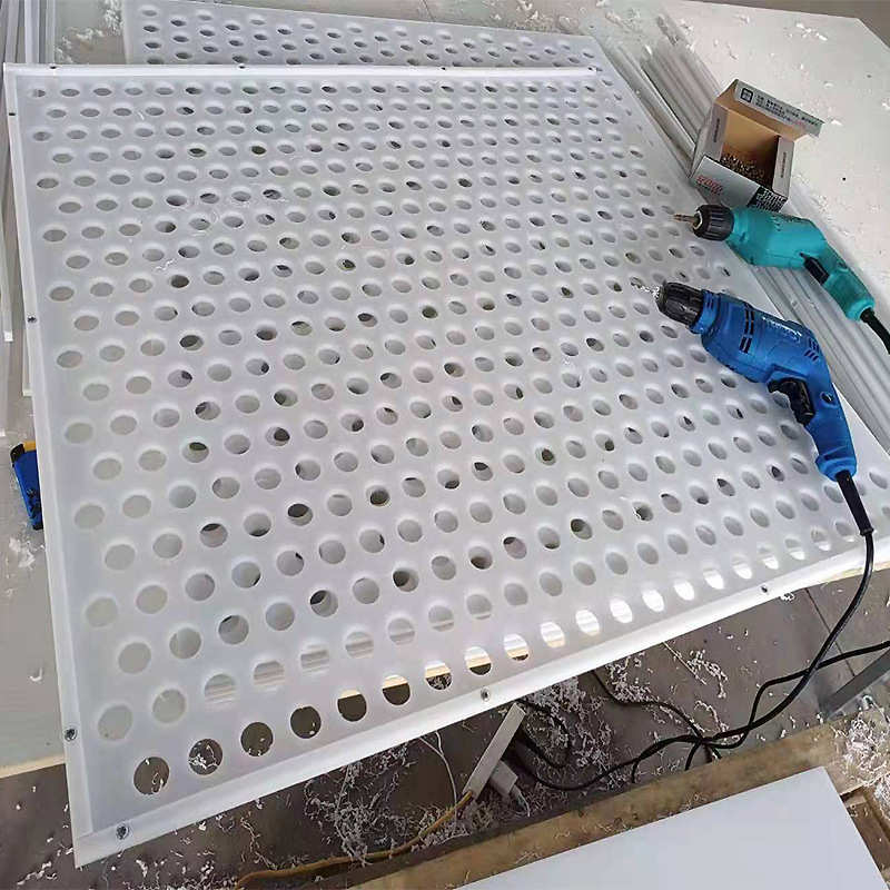 广州定制PVC塑料冲孔网厂家 PC板聚丙烯异型孔加工化工设备过滤网