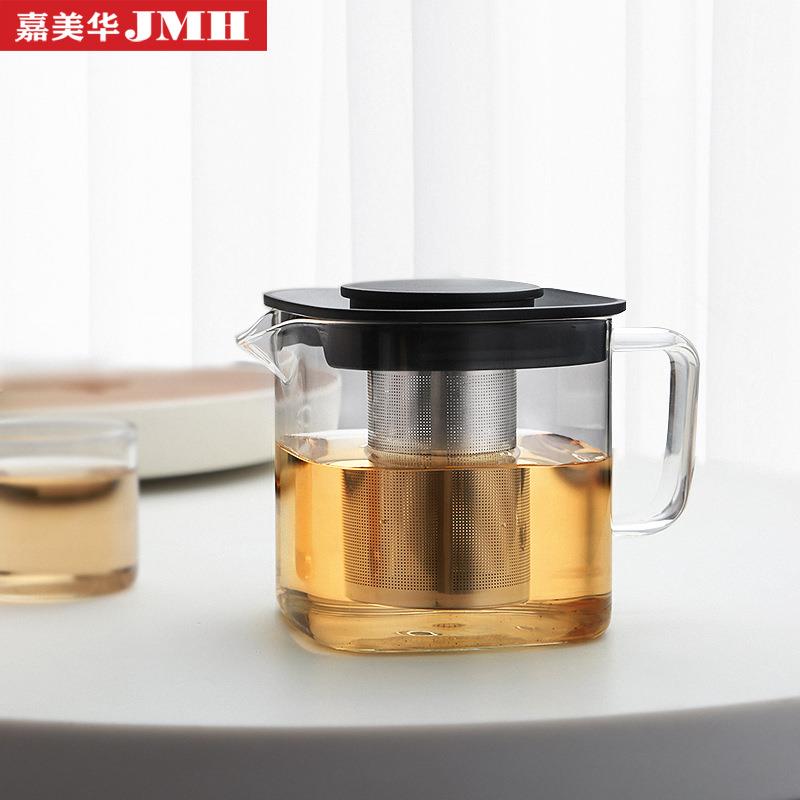 礼品玻璃壶煮茶玻璃茶壶不锈钢制品高硼硅玻璃茶具耐高温夏