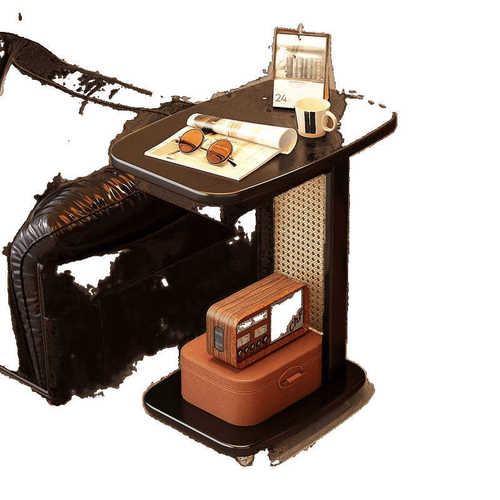 可移动迷你双层小桌子客厅茶几桌沙发边几现代简约茶桌卧室床边桌