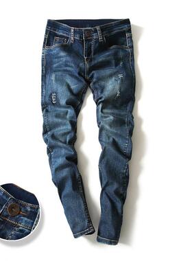 Men Male Casual Skinny Jeans Pants Slim Fit Jeans Trousers