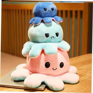 1pcs Reversible Octopus Plushie Fidget toy Flip Plush Toys