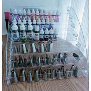 花嘴收纳架裱花嘴架子裱花嘴收纳架蛋糕店食用色素烘培盒裱花嘴亚
