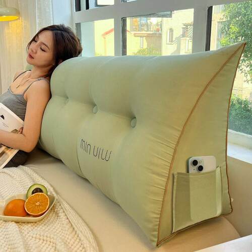 床头靠垫靠背卧室床上三角可拆洗靠枕沙发双人榻榻米护腰简约软包