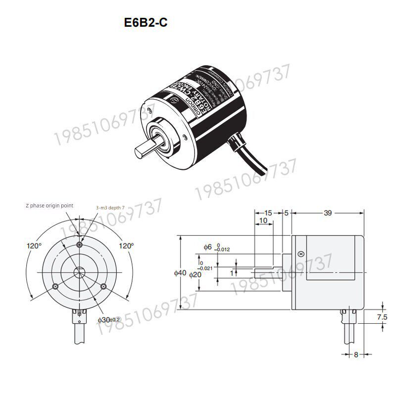 欧姆龙E6B2-Cwz6C/5B/1X旋转编码器1000P/R2000/2500/5000