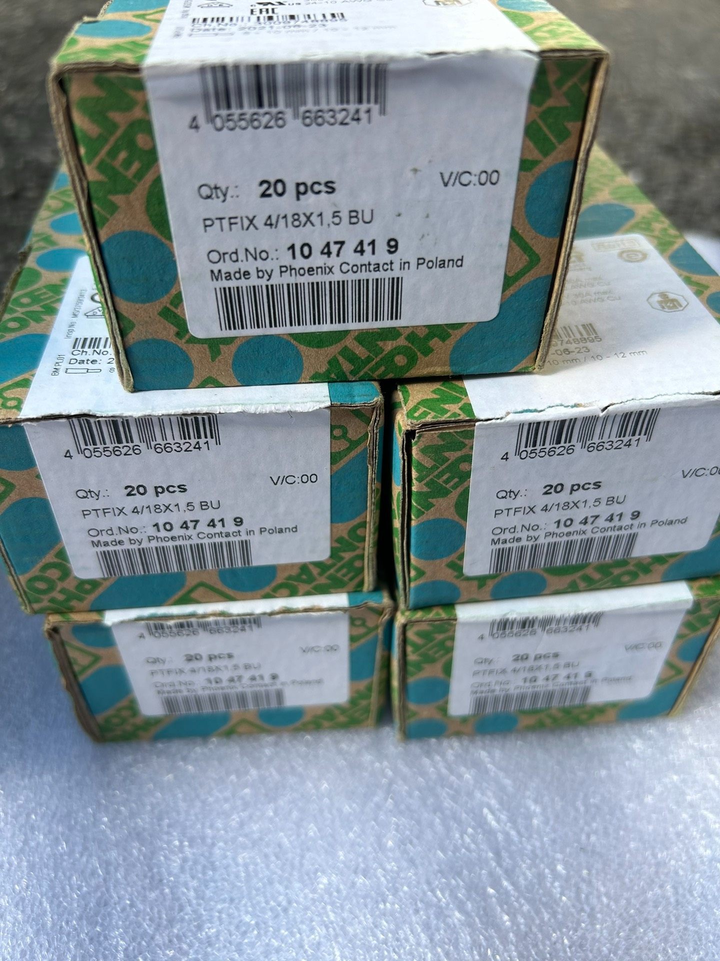 菲尼克斯配电块19孔分线端子