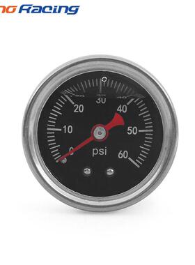 汽车改装燃油压力表 指针式液压力表 黑面1/8NPT 0~60psi/~100psi