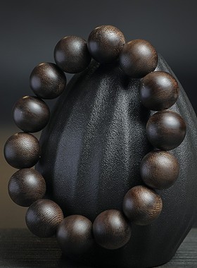 沉水印尼达拉干沉香8佛珠手串1颗念珠80mm老料T4166356木沉香手链