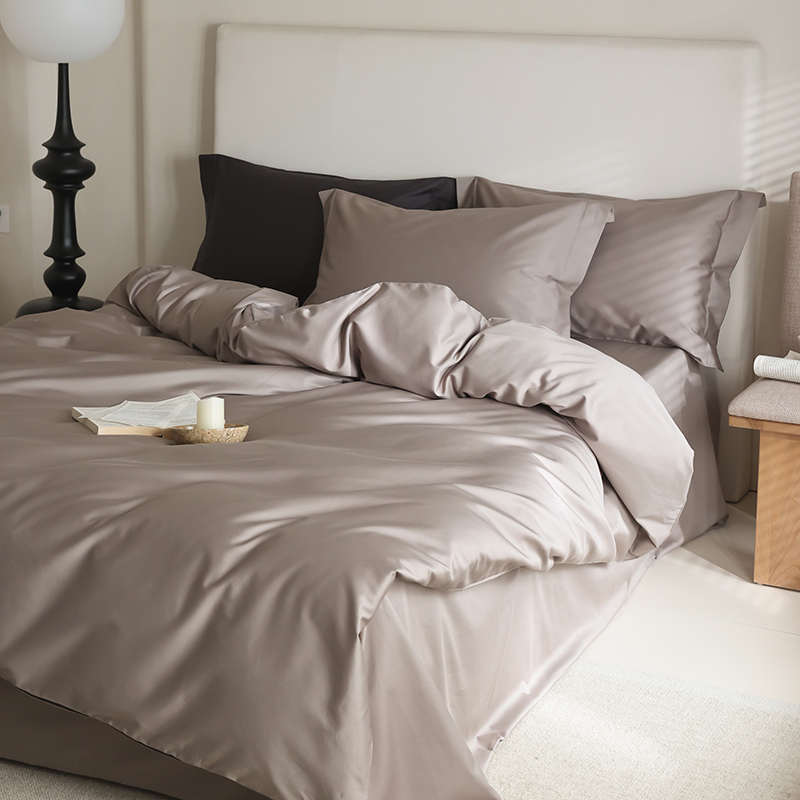 100支轻奢风长绒棉四件套 全棉三件套贡缎高级感床上被套床单床笠