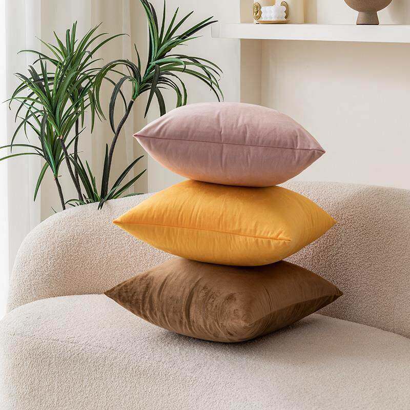 Throw pillow sofa back cushion cover velvet Pillow case图片