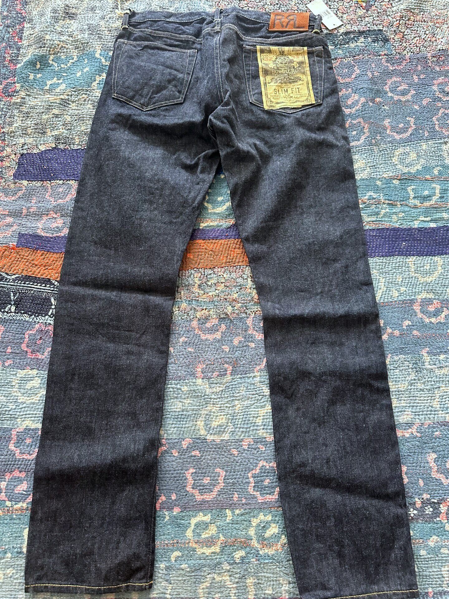 RRL Raw Denim Slim Fit Jeans — front