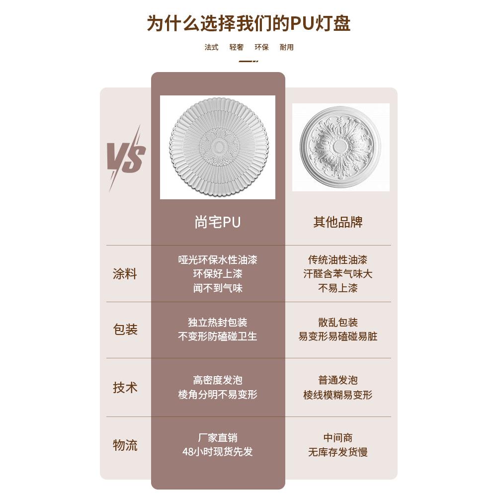 J6DAPU灯盘仿石膏欧式法式吊顶灯座造型灯池装饰材料灯饰现代雕花
