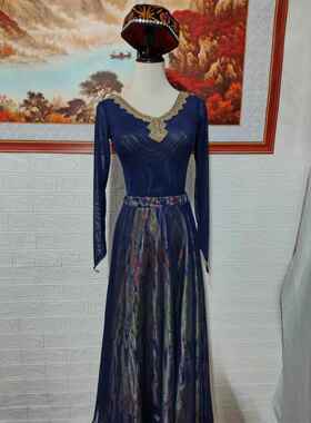 高档新疆维吾人尔族成艺服大摆裙开场服维考族独舞演出女少数民族