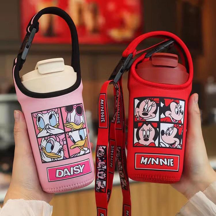 中性挎包斜挎包450ml咖啡杯罩防摔保护罩加厚成人肩包适合支撑