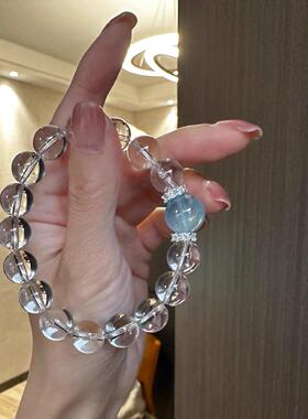 露丝海蓝水晶手串爆款小众手链