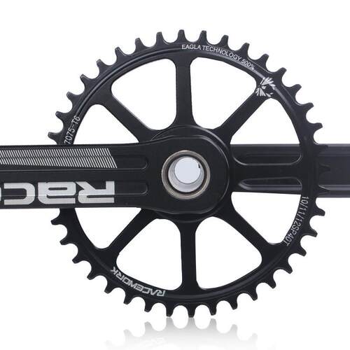 RACEWORK公路车牙盘中空一体直装单盘40/42T折叠车10/11速曲柄