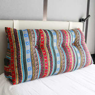 民族风腰靠垫床头大靠背三角形立体双人靠枕厚实柔软可拆洗批发