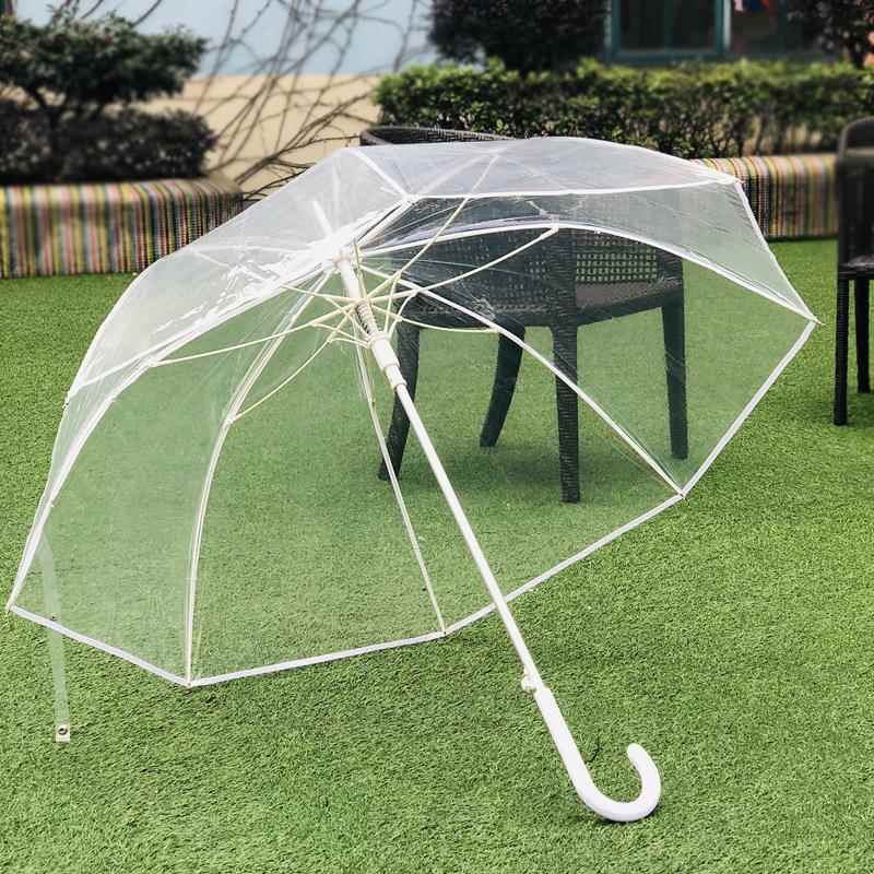 V^可2-3使用透明雨伞长CMB柄1透明抗人风铝中棒加大1cm伞面5家用