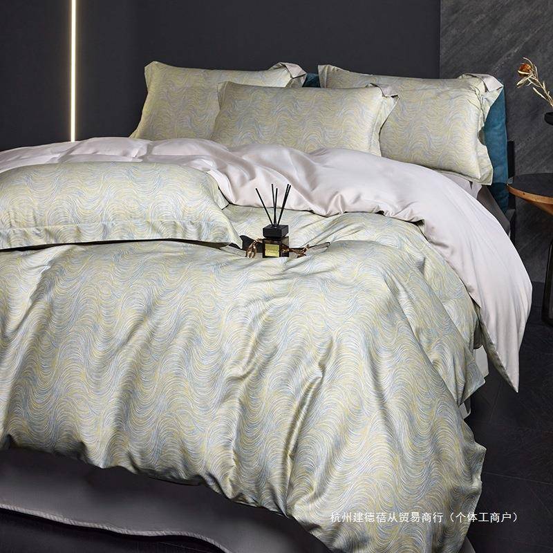 A类140支全棉纯棉磨毛加厚四件套床上用品被套220xx250x230x248cm