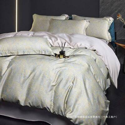 A类140支全棉纯棉磨毛加厚四件套床上用品被套220xx250x230x248cm