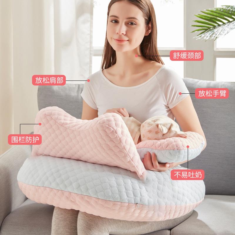 新款直销益生菌喂奶枕哺乳护腰枕婴儿抱娃垫睡躺抱新生托月子抱枕
