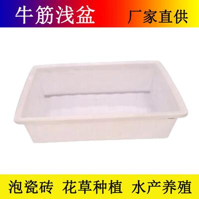 塑料水虾长方塑料形OTV盆白色敞口养鱼养养龟牛筋盆花草箱种植长