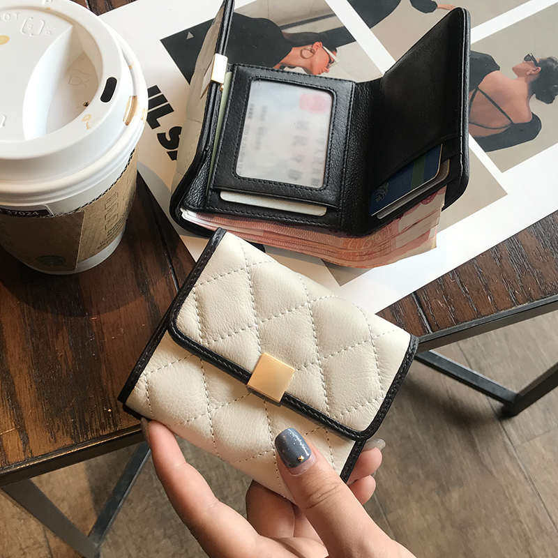 折叠钱包女短款小众设计新款2025爆款皮夹高级感精致高档卡包一体