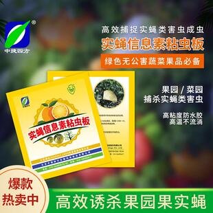 中捷四方瓜果实蝇粘胶板诱粘剂针锋诱粘贴果蝇柑橘诱杀桔小实蝇