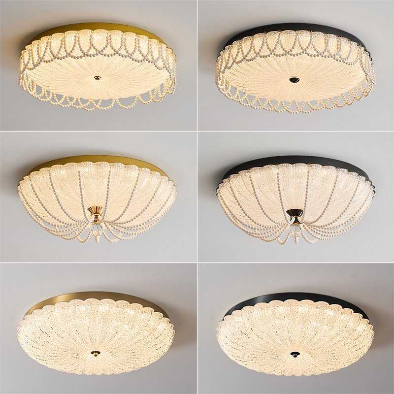 法式中古南瓜水晶灯轻奢现代主卧灯创意个性氛围感卧室玄关吸顶灯