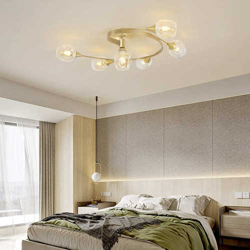 卧室北欧创意造型温馨餐厅艺术简约房间灯吸顶灯书房灯具浪漫婚房