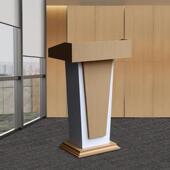 新款 简约可移动演讲台发言台酒楼接待台迎宾台会议培训主持讲话台