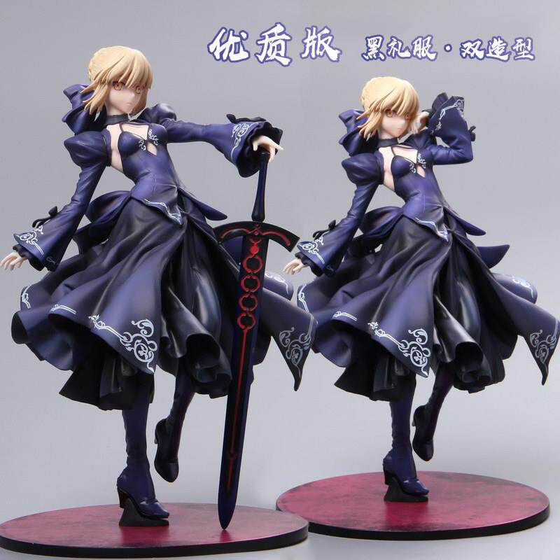命运之夜FATE 黑礼服塞巴手办吾王Saber模型公仔机箱摆件周边