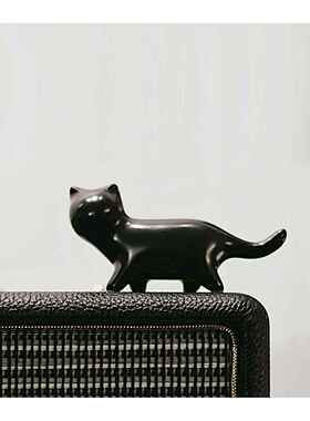 新款表神白器情节日七夕可爱猫咪招摆件桌面爱生日礼财物人景德镇