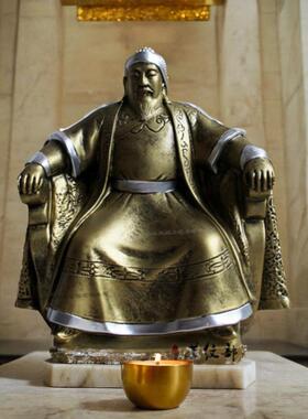 成吉思汗坐像摆件蒙古族特色装饰品摆台工艺品树脂摆件礼品纪念品