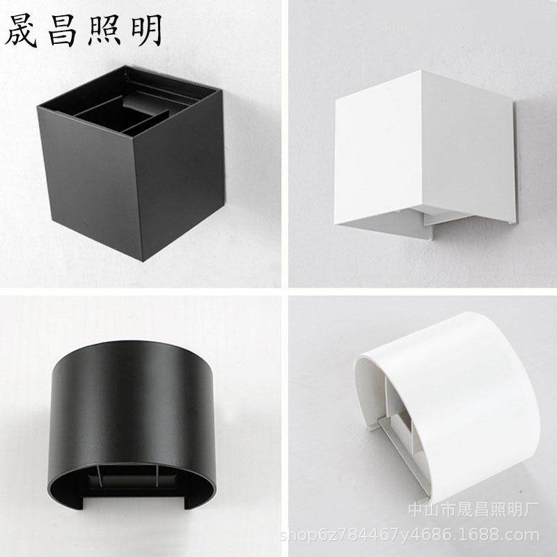 户外壁灯防水现代简约客厅超亮led调光上下双头室外楼梯过道阳台