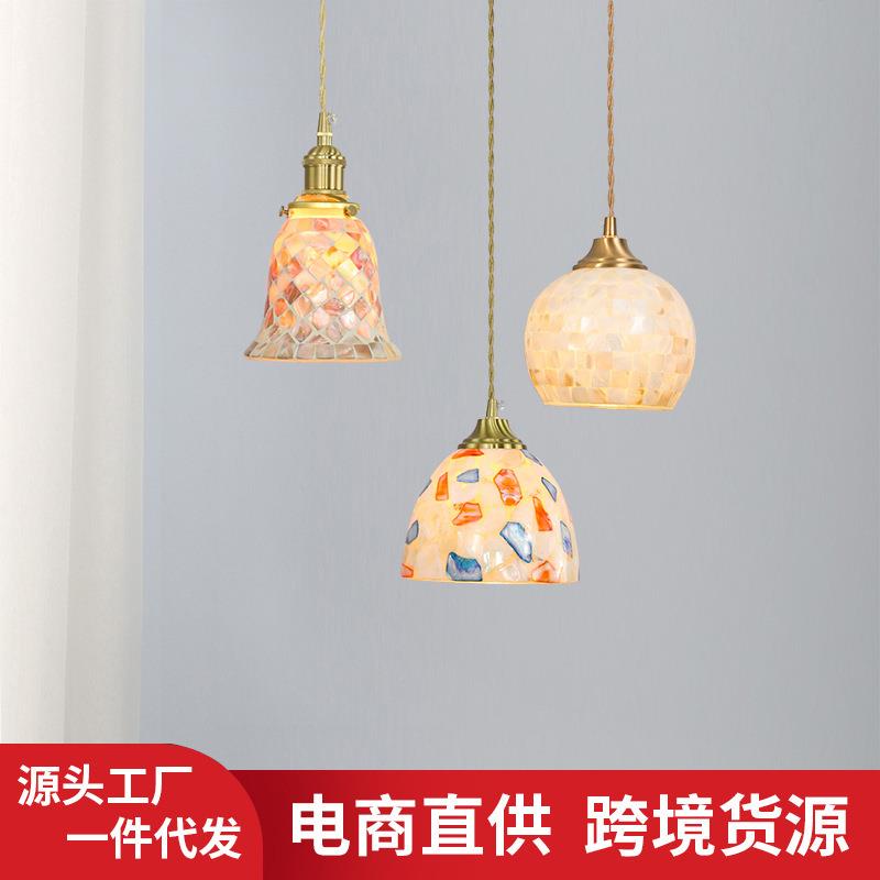 北欧简约个性单头卧室床头灯现代创意酒店民宿餐厅吧台长线小吊灯