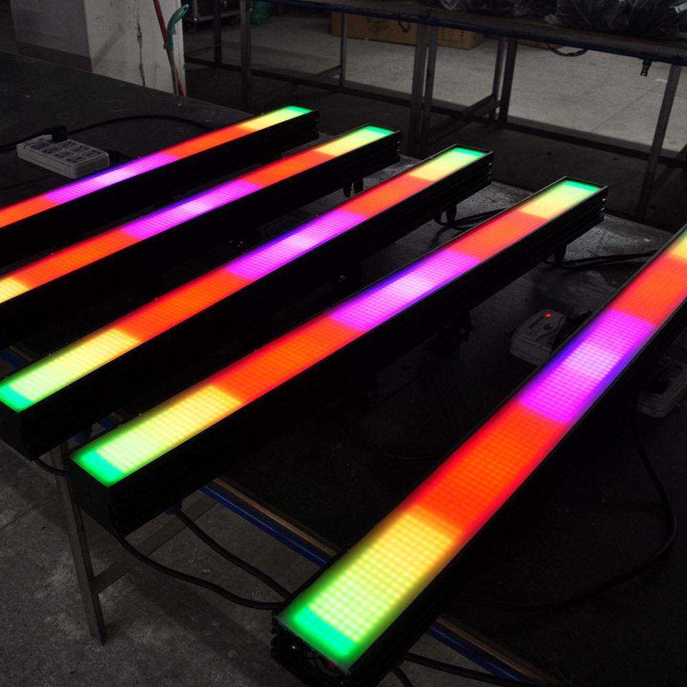 864颗5050 LED灯珠RGB 三合一不防水点控长条舞台彩虹效果洗墙灯