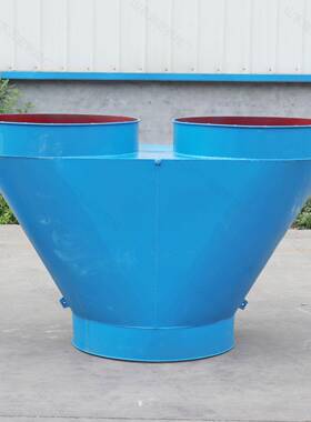 矿用Y型铁质分风器铁风筒自动切换装置800mm风机回风三叉分流器