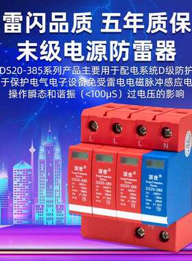 顶世浪涌保护器工程20KA末级电源防雷器电涌保护器避雷器3+N