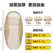防寒羽绒野营棉便携睡袋饼加厚加宽式 收纳形新款 睡成保暖睡袋蛋
